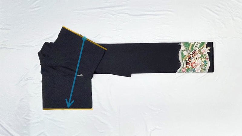 手順7 袖を重ねる